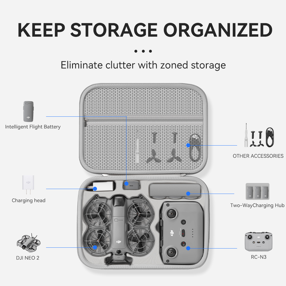 XFJI Travel Organizer Bag for  - Drone Hard Shell Case 评论和价格