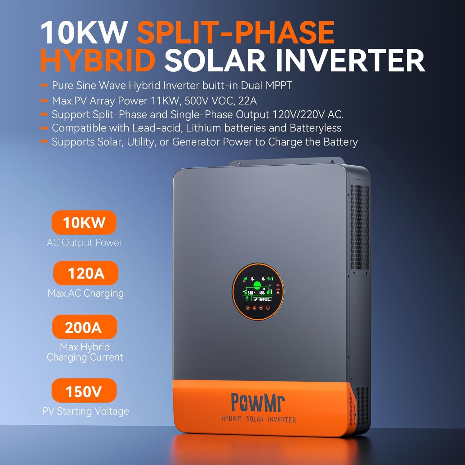 PowMr 10KW Split Phase Inverte - Drone Solar Charger 评论和价格